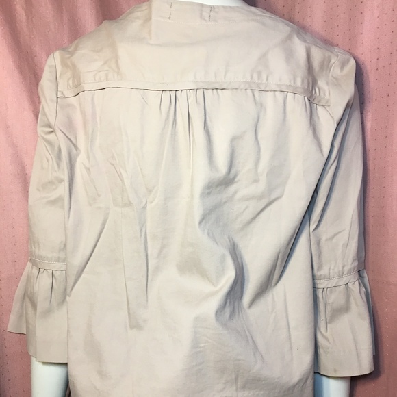 Boxy Bell Sleeve Crop Jacket Khaki Tan Beige M/L - Picture 4 of 6
